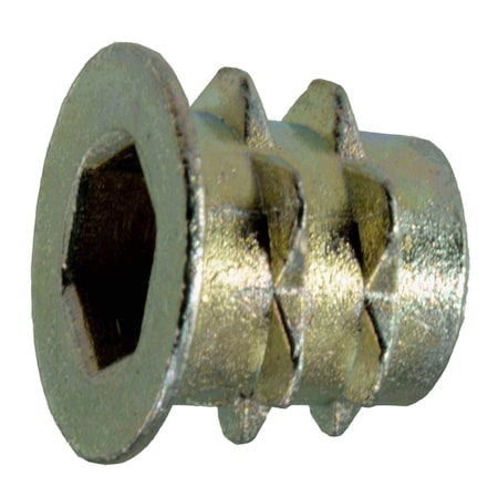 Midwest Fastener Hex Drive Threaded Insert, M6-1.00 Int Thrd Sz, 10 mm L, Zinc Alloy, 10 PK 32764